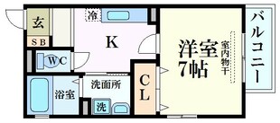 西宮駅 徒歩17分 2階の物件間取画像